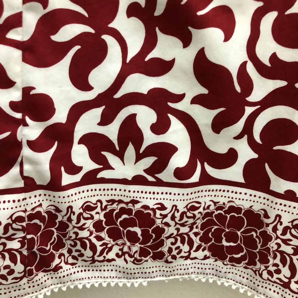 Ann Taylor Floral V-Neck Spaghetti Strap Midi Dress Women's Size 4 Red and White - Picture 5 of 7